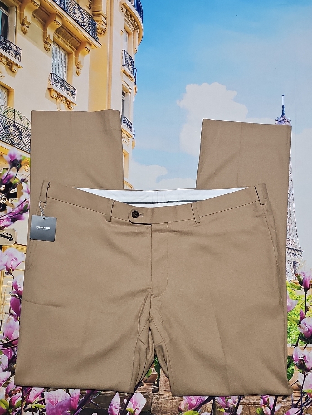 Indochino‎ Tan Pleated Pants Size 38x31 New